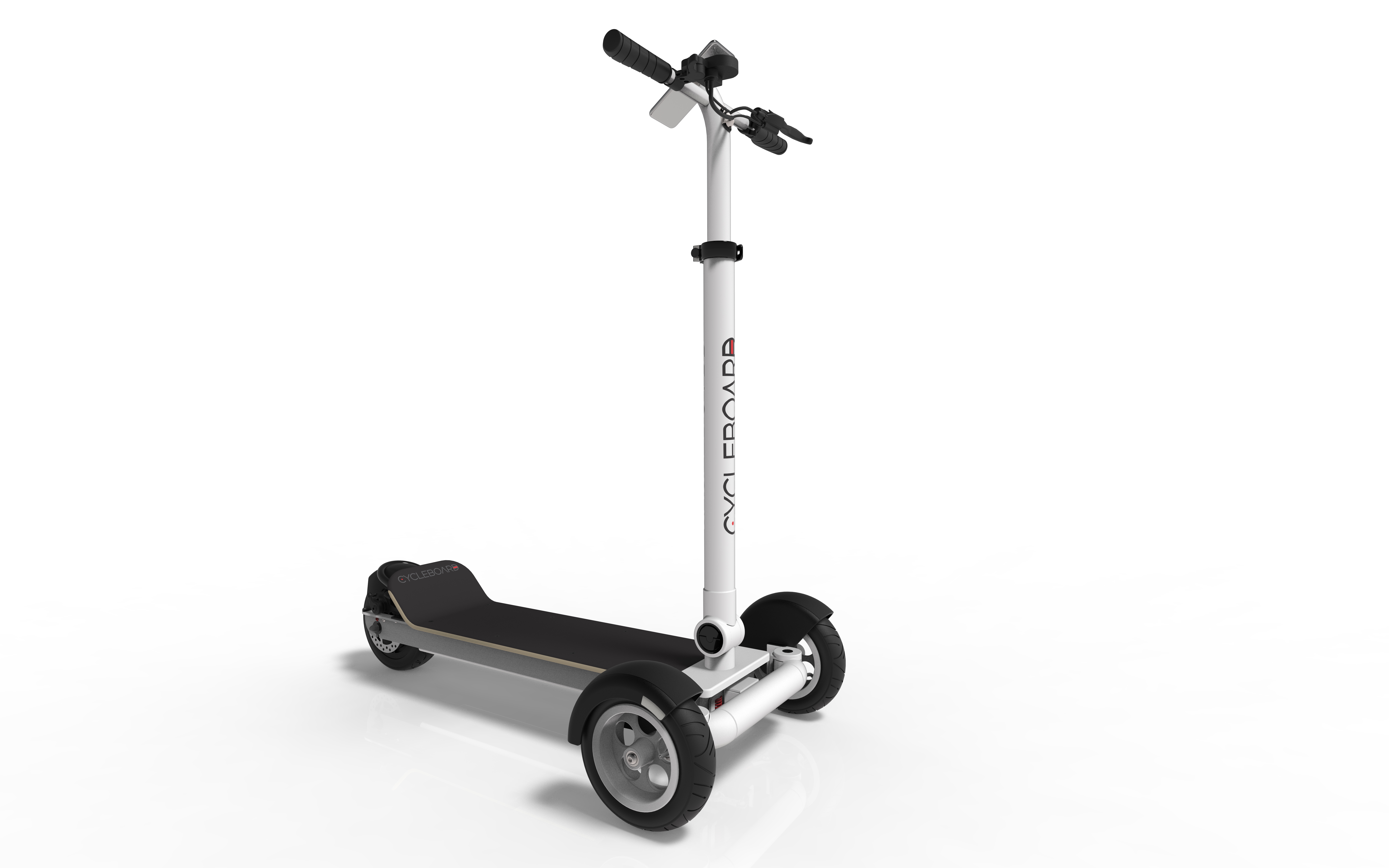 CycleBoard Electric Scooter with Unique, Three-Wheeled Design Surpasses